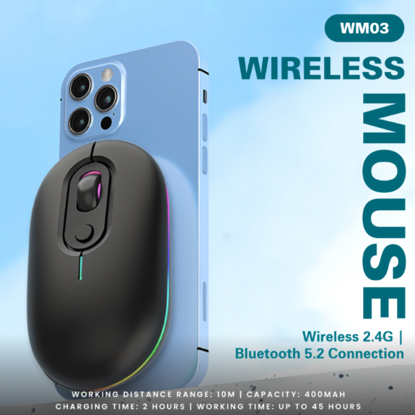 EA 108 HIGH PERFORMANCE Dual Mode Bluetooth + 2.4G Wireless Mouse
