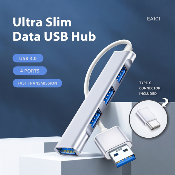 EA 101 4 Port USB HUB - 3.0 High Speed Data Transfer
