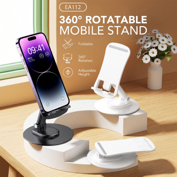 EA 112 Foldable - Multi View 360° Rotatable Mobile & Tablet Holder