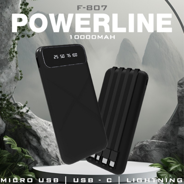 EA 062 Econpower - 10000mAh Powerbank with 4 Detachable built in cable