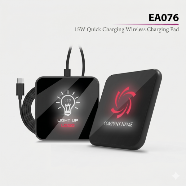 EA 076 AIRDISK LED Light Up Logo 15W Quick Charging Wireless Charger