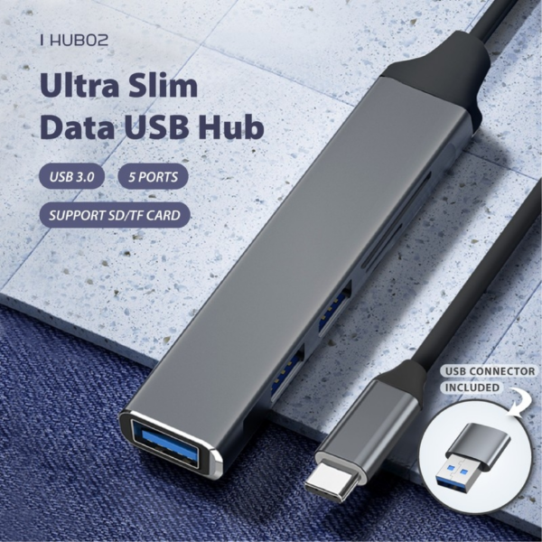EA 102 USB HUB WITH CARD READER - 3.0 High Speed Data Transfer
