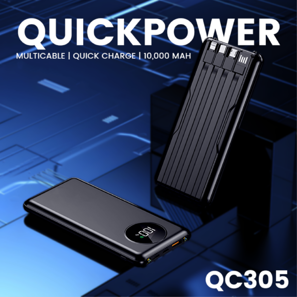 EA 063 QuickPower 10000mAh super quick charge QC3.0 - PD22.5W - 4X Built in cable