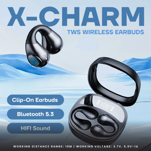 EA 078 X-CHARM (Clip Ear) TWS Earphone Supreme Sound Quality