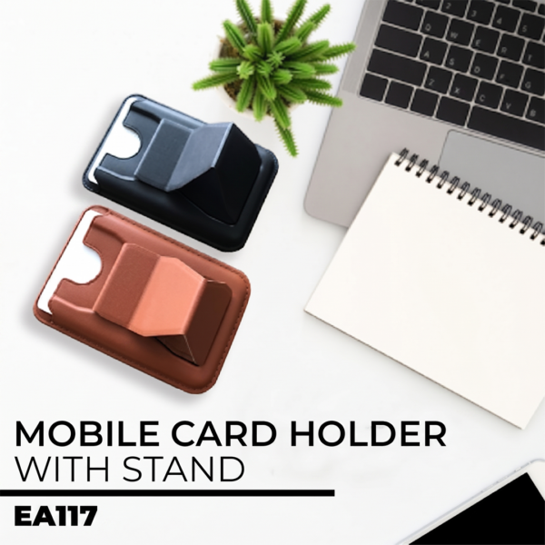 EA 117 PU LEATHER Mobile Card Holder With Stand
