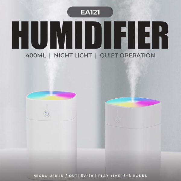 EA 121 HUMIDIFIER 400ML With Colorful Ambience Light