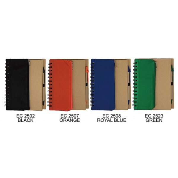 ST 095 Eco Notepad with Non-Woven Pouch with Pen - Eco Notepad