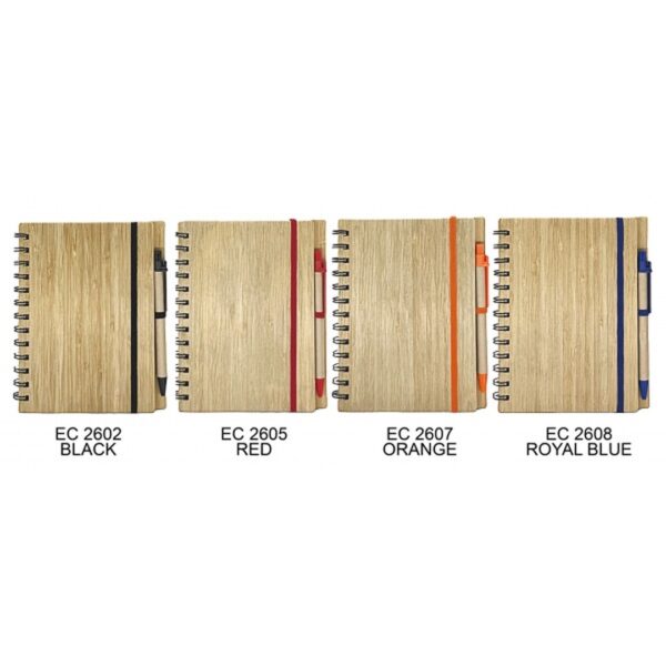 ST 094 Bamboo Cover with Pen - Eco Notebook